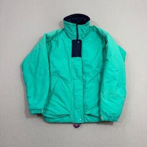 Vintage Patagonia Jacket Womens 10 Green Anorak Insulated Winter Puffer Teal 90s
